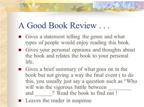 What does a good book report need - defineyield.x.fc2.com