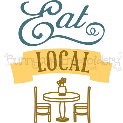 Eat Local SVG Clipart and SVG File Personal and Small - Etsy