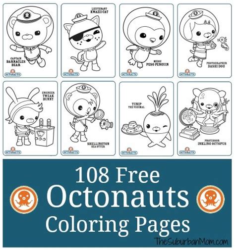 108 Free Octonauts Printable Coloring Pages - TheSuburbanMom | Octonauts birthday, Octonauts ...