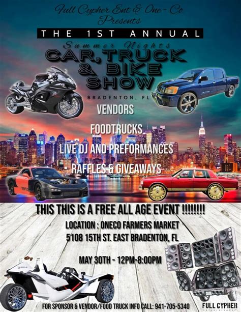 Bradenton Events: Summer Nights Car, Truck, and Bike Show