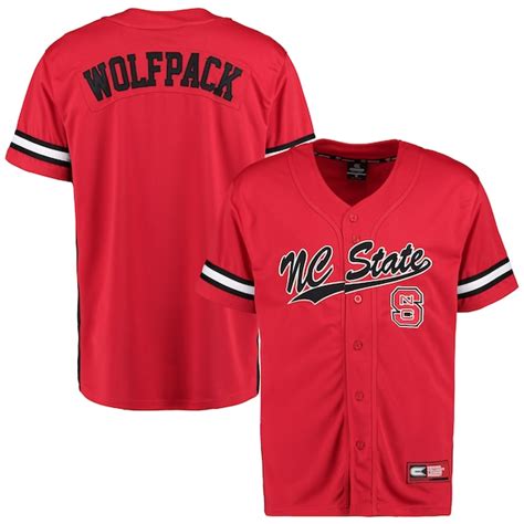 NC State Wolfpack Colosseum Batter Up Baseball Jersey - Red - Fanatics.com