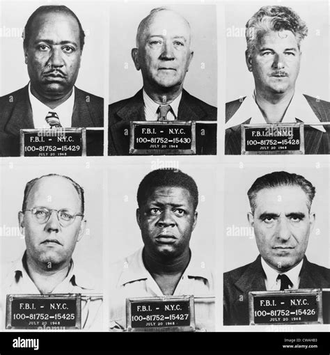 FBI mug shots of six top-ranking members of the American Communist ...