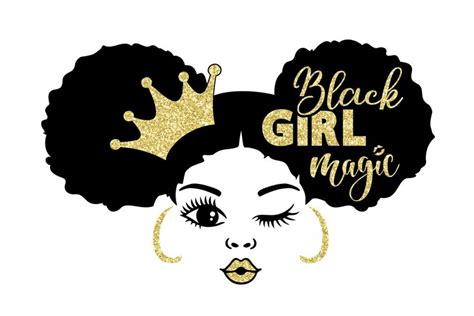 Black Girl Magic Svg | Afro Girl Cut File | Afro (1733032)