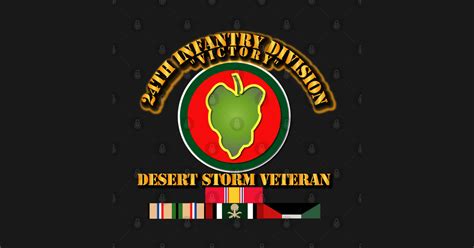 Army - 24th Infantry Division - Desert Storm Veteran - Div - Sticker ...