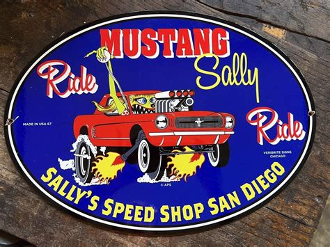 FORD MUSTANG VINTAGE PORCELAIN GAS AND OIL SIGN | #4549341528