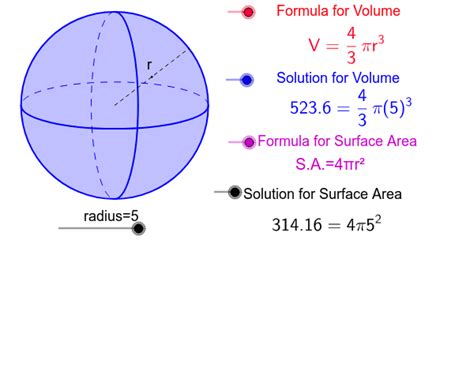 Volume And Surface Area Of A Sphere - slideshare