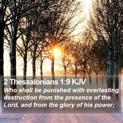 2 Thessalonians 1:9 KJV Bible Verse Images