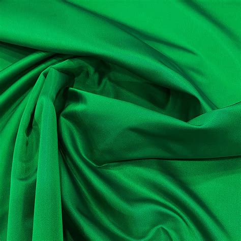 Emerald green duchess satin fabric — Tissus en Ligne