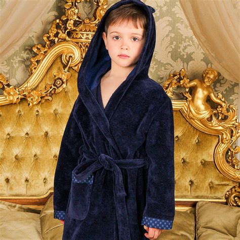 Boy's Hooded Bath Robe Boys Cotton Bathrobe Toddler | Etsy