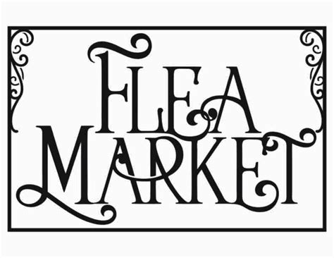 Flea Market SVG Farmhouse Antiques SVG Commercial Use SVG Wood Sign Svg ...