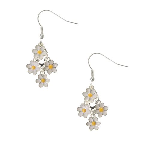 Daisy Chandelier Drop Earrings | Claire's | Margherite