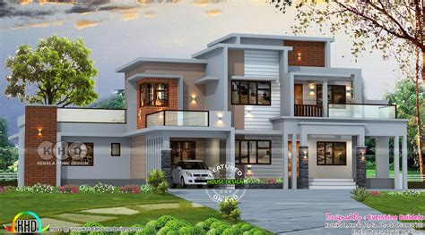 2850 square feet 4 bedroom box model contemporary house plan - Kerala Home Design and Floor ...