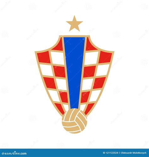 Croatian Football Team Logo Design Template with Star. Isolated on ...