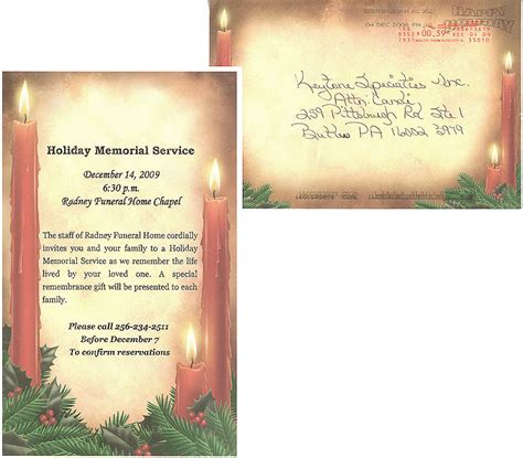 Memorial Service Invitations