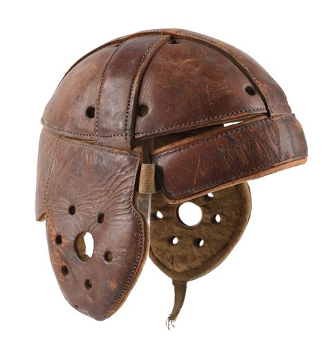 Lot Detail - PRE-WAR VINTAGE FOOTBALL LEATHER HELMET.