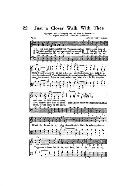 Just a Closer Walk With Thee Christian Hymn Digital Sheet - Etsy | Gospel song lyrics, Guitar ...