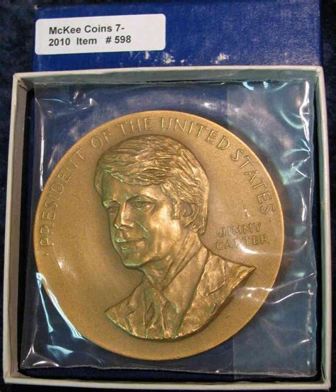 598. 1977 Jimmy Carter 3" Bronze Presidential Medal.