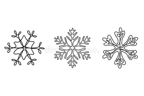 Line Clipart Snowflake