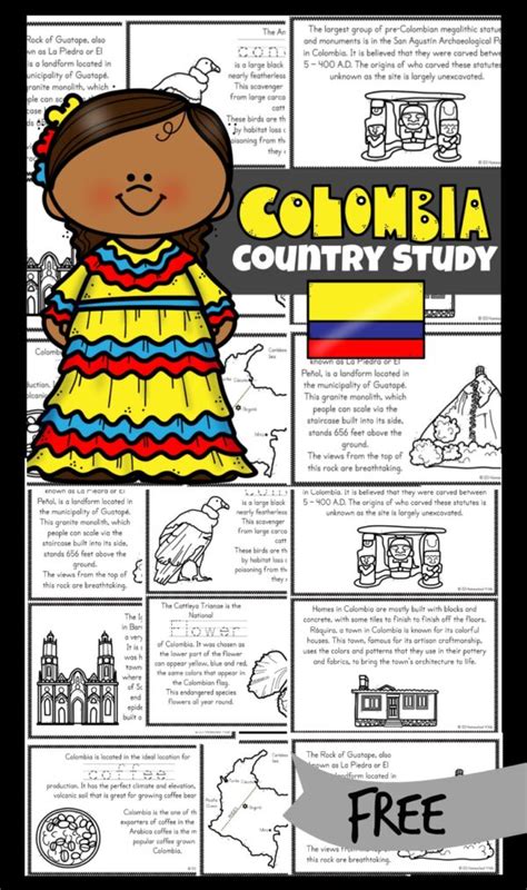 FREE Colombia For Kids Printable Book