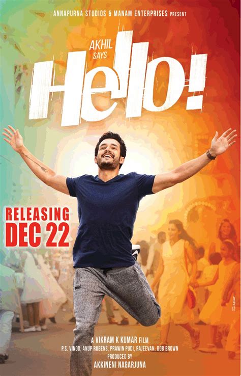 Tollywood Actor Akhil Akkineni Hello Movie Posters - Hollywood | Tollywood | Bollywood | Tamil ...