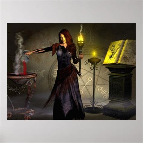 Witch Casting A Spell Poster | Zazzle