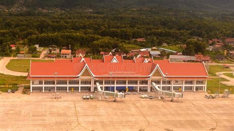 Airport of Luang Probang, Laos Stock Image - Image of transportation ...