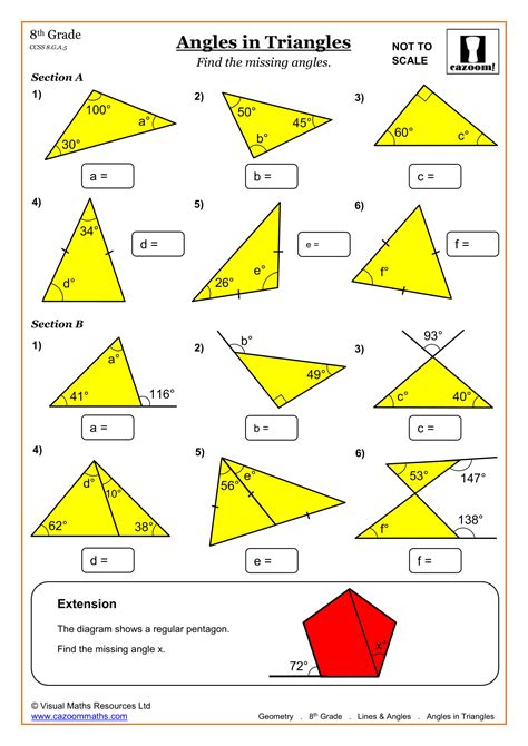 Free Printable Geometry Worksheets