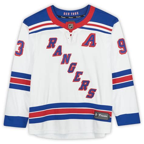 Mika Zibanejad New York Rangers Autographed White Fanatics Breakaway Logo Jersey