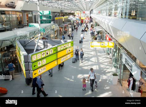 Berlin - Tegel Airport arrivals and departures area Stock Photo - Alamy