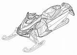 Printable Snowmobile Coloring Pages sketch template