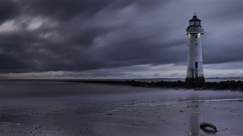 Download Horizon Building Sea Man Made Lighthouse 4k Ultra HD Wallpaper