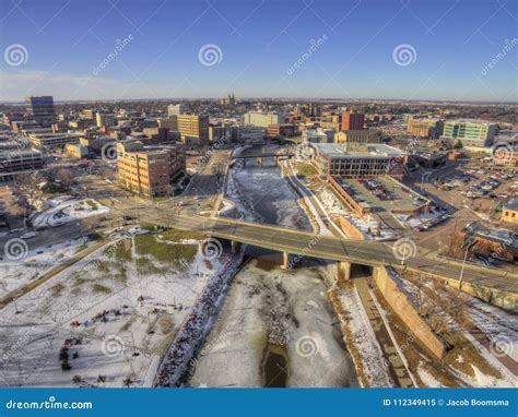 Downtown Sioux Falls Skyline in South Dakota during Winter Editorial ...