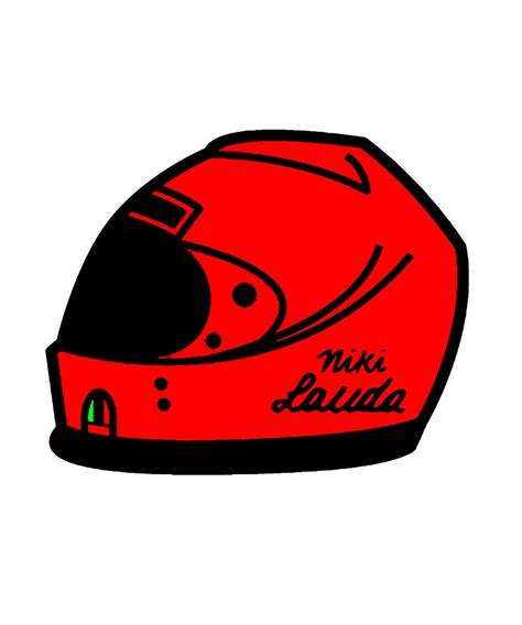 Niki Lauda Helmet Digital Art by Kaisar Sanjaya - Pixels