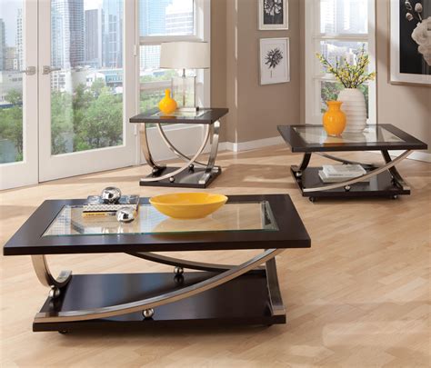 Standard Furniture Melrose Square Glass Top Cocktail Table with Casters | Knight Furniture ...