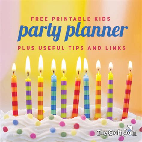 Free Printable Kids Party Planner - The Craft Train