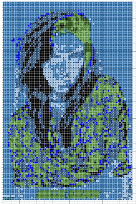 Billie Eilish | Pixel art, Cross stitch, Cross stitch patterns