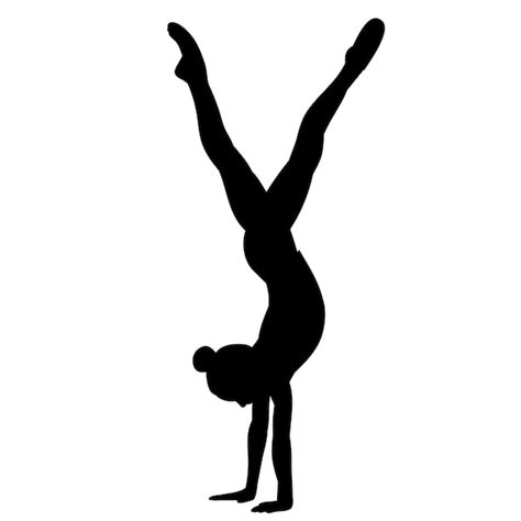 Gymnastics Silhouette Cartwheel