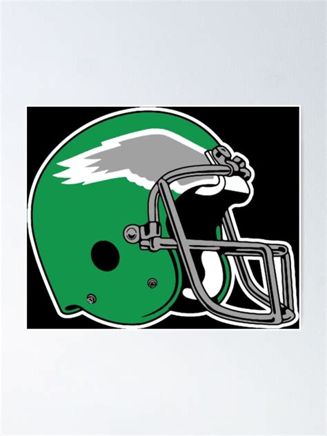 "Eagles 80's Throwback Helmet" Poster for Sale by YoungSweeney | Redbubble