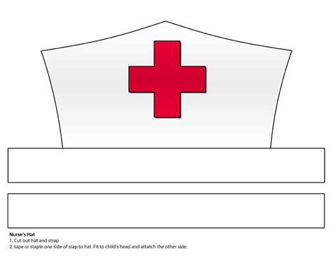 DIGITAL DOWNLOAD Paper Nurse's Hat Printable