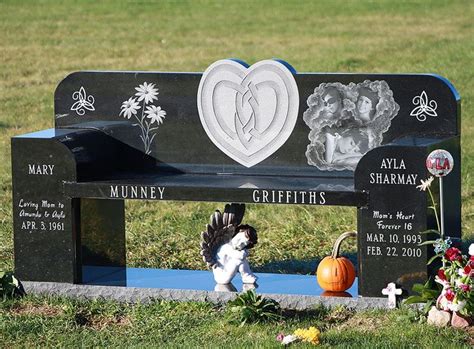 Memorial Benches | Kellogg Memorials | Memorial benches, Tombstone ...