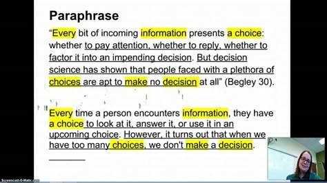 What Is Summary Paraphrasing