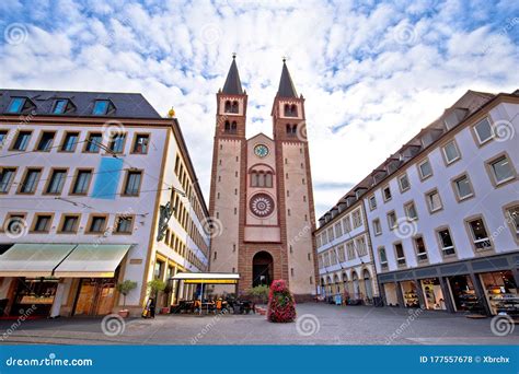 Old Town of Wurzburg Cathedral and Square Architecture View Stock Photo - Image of region ...