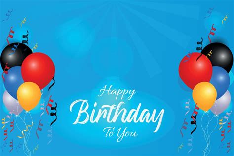 Happy birthday celebration banner background with balloon happy birthday social media banner ...