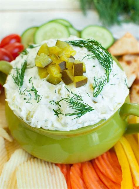 Dill Pickle Dip with Cream Cheese - Dip Recipe Creations