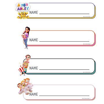 " A for Adley Stickers for School, A for Adley Movie Stickers, Stickers ...