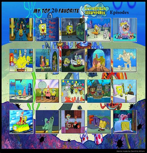 Top 20 Favorite SpongeBob Episodes by MrAnimatedToon on DeviantArt