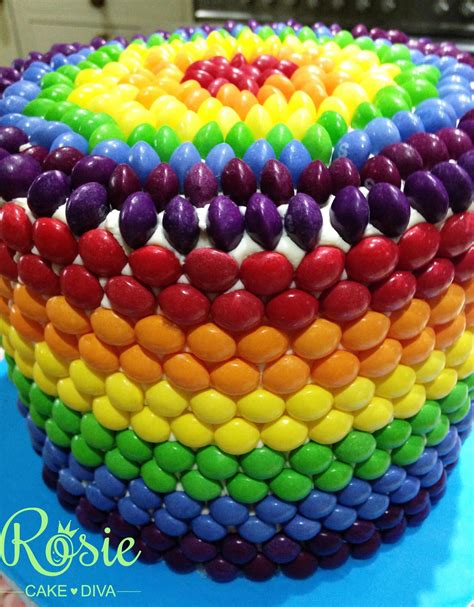 Skittles Rainbow Cake by Rosie Cake -Diva | Rainbow cake, Skittles cake ...