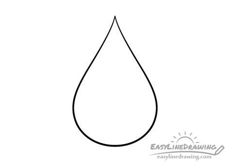 How to Draw a Water Drop Step by Step - EasyLineDrawing