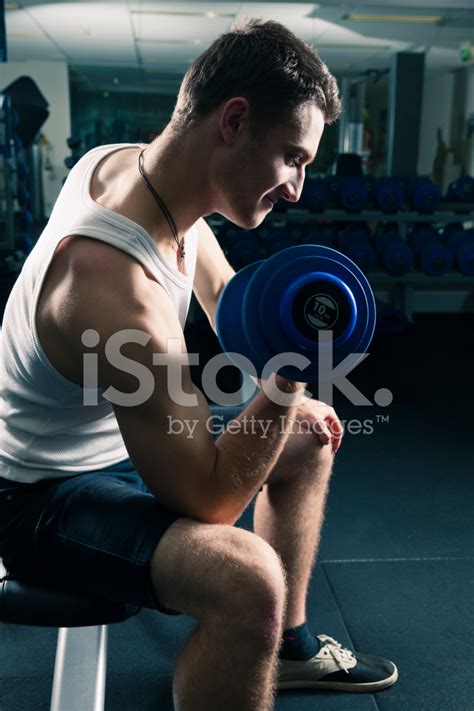 Man Lifting Weights IN The Gym Stock Photos - FreeImages.com