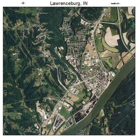 Aerial Photography Map of Lawrenceburg, IN Indiana